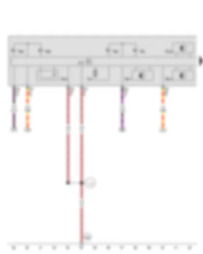 Wiring Diagram  VW GOLF VARIANT 2010 - Gearbox input speed sender - Gearbox hydraulic pressure sender - Clutch travel sender 1 - Clutch travel sender 2 - Mechatronic unit for dual clutch gearbox - Hydraulic pump motor