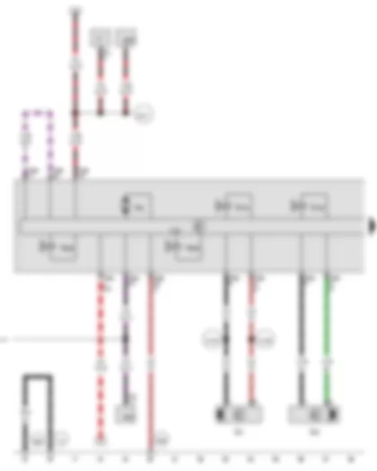 Wiring Diagram  VW GOLF VARIANT 2010 - Front right speed sensor - Front left speed sensor - ABS control unit