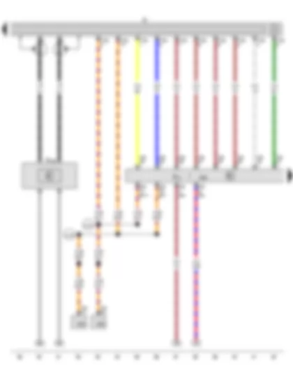 Wiring Diagram  VW GOLF VARIANT 2010 - Digital sound package control unit - Radio - Right aerial module