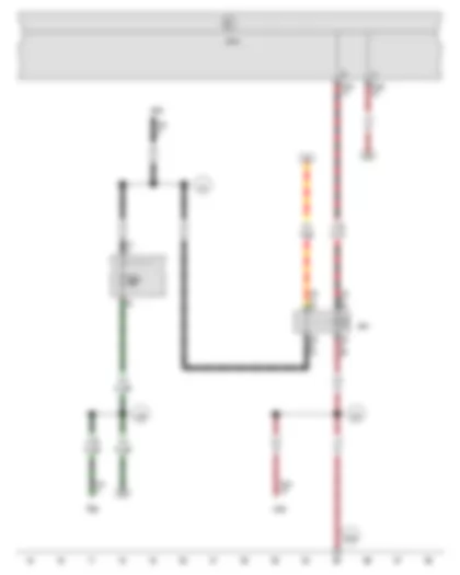 Wiring Diagram  VW GOLF VARIANT 2010 - Onboard supply control unit - Terminal 15 voltage supply relay 2 - Fuse 4 on fuse holder C