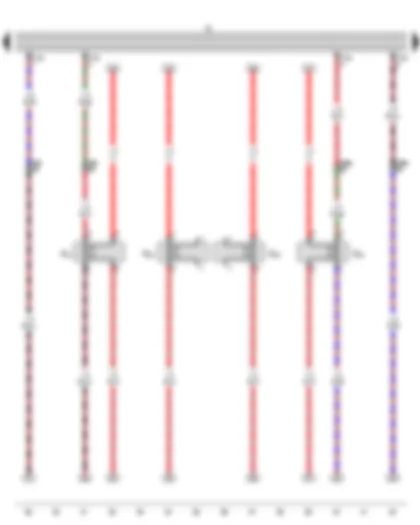 Wiring Diagram  VW GOLF VARIANT 2010 - Radio - Front left treble loudspeaker - Front left bass loudspeaker - Front right treble loudspeaker - Front right bass loudspeaker