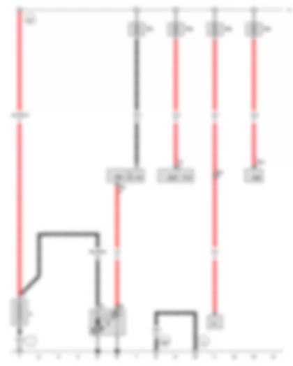 Wiring Diagram  VW GOLF VARIANT 2010 - Battery - Starter - Fuse 4 in fuse holder A