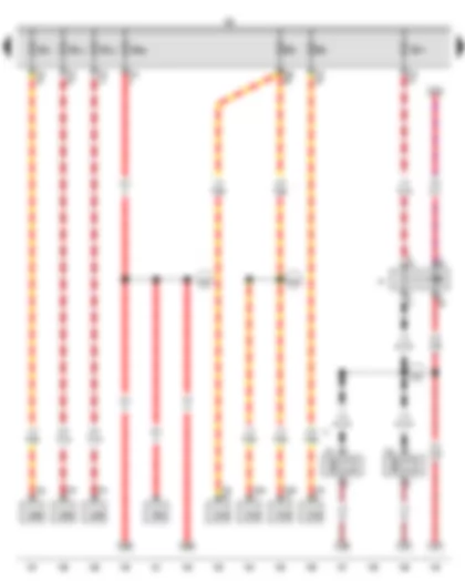 Wiring Diagram  VW GOLF VARIANT 2010 - Treble horn - Bass horn - Dual tone horn relay - Fuse holder B