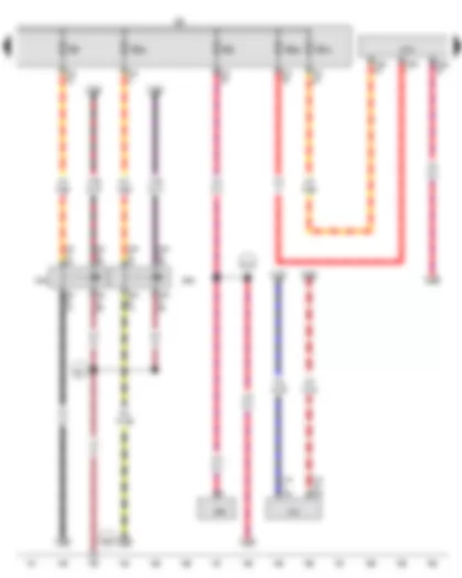 Wiring Diagram  VW GOLF VARIANT 2010 - Terminal 15 voltage supply relay - Onboard supply control unit - Fuse holder B