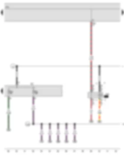 Wiring Diagram  VW GOLF VARIANT 2011 - Terminal 15 voltage supply relay - Onboard supply control unit - Fuse holder C