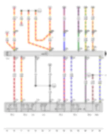 Wiring Diagram  VW GOLF VARIANT 2014 - Childproof lock button - Front driver side window regulator button - Rear driver side window regulator button - in driver door - Rear passenger side window regulator button - in driver door - Front passenger side window regulator button - in driver door - Driver door control unit