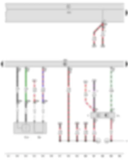 Wiring Diagram  VW GOLF VARIANT 2012 - Brake light switch - Brake pedal switch - Lambda probe after catalytic converter - Onboard supply control unit - Engine control unit - Lambda probe 1 heater after catalytic converter