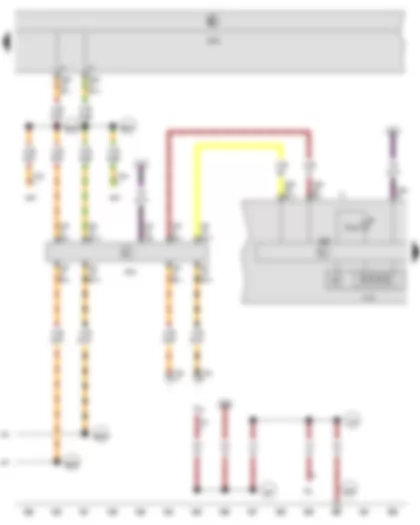 Wiring Diagram  VW GOLF VARIANT 2012 - Onboard supply control unit - Data bus diagnostic interface - Dash panel insert