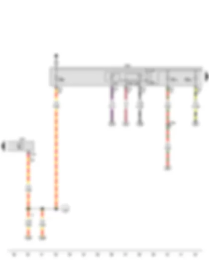 Wiring Diagram  VW GOLF VARIANT 2011 - Current supply relay for Simos control unit - Steering column electronics control unit