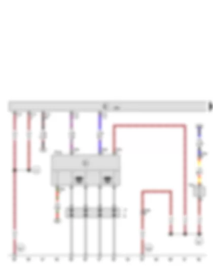 Wiring Diagram  VW GOLF VARIANT 2014 - Engine control unit - Heater element for crankcase breather - Ignition transformer - Spark plug connector - Spark plugs