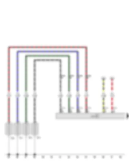 Wiring Diagram  VW GOLF VARIANT 2012 - Automatic glow period control unit - Glow plug 1 - Glow plug 2 - Glow plug 3 - Glow plug 4