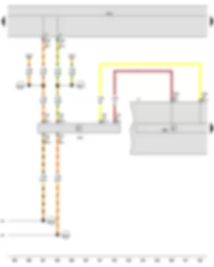 Wiring Diagram  VW GOLF VARIANT 2012 - Onboard supply control unit - Data bus diagnostic interface - Dash panel insert