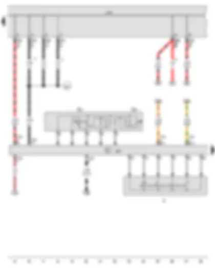 Wiring Diagram  VW GOLF VARIANT 2011 - Onboard supply control unit - Steering column electronics control unit