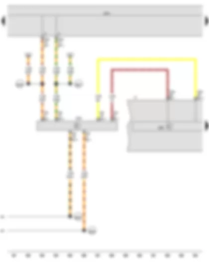 Wiring Diagram  VW GOLF VARIANT 2013 - Onboard supply control unit - Data bus diagnostic interface - Dash panel insert