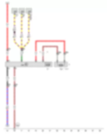Wiring Diagram  VW GOLF VARIANT 2012 - Radiator fan control unit - Radiator fan - Right radiator fan - Radiator fan 2