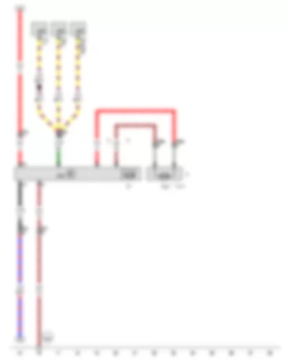 Wiring Diagram  VW GOLF VARIANT 2011 - Radiator fan control unit - Radiator fan - Right radiator fan - Radiator fan 2