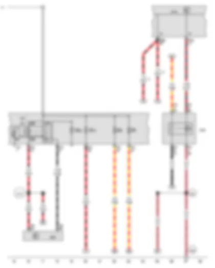 Wiring Diagram  VW GOLF VARIANT 2014 - Main relay - Terminal 30 voltage supply relay - Terminal 15 voltage supply relay - Onboard supply control unit