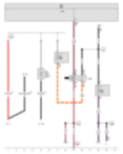 Wiring Diagram  VW GOLF VARIANT 2014 - Terminal 15 voltage supply relay - Onboard supply control unit