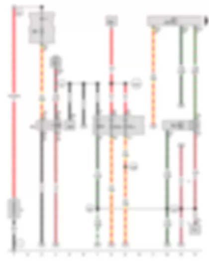 Wiring Diagram  VW GOLF VARIANT 2014 - High-pressure sender - Climatronic control unit - Onboard supply control unit