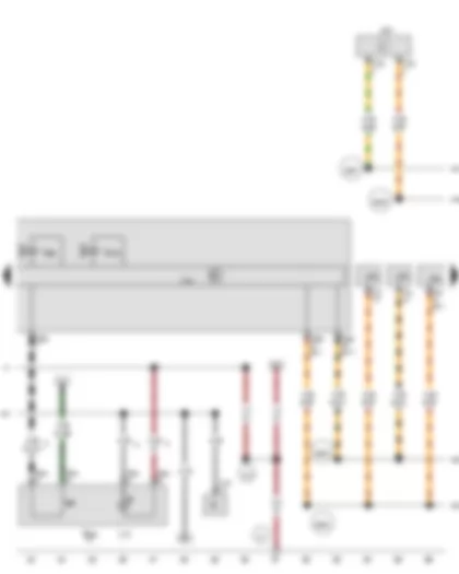 Wiring Diagram  VW GOLF VARIANT 2011 - Tyre Pressure Loss Indicator button - ABS control unit - Data bus diagnostic interface