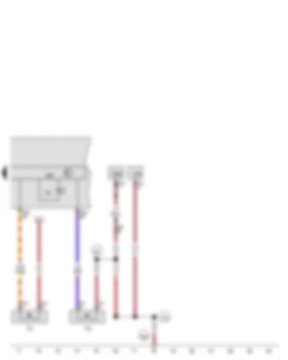 Wiring Diagram  VW GOLF VARIANT 2011 - Handbrake warning switch - Brake fluid level warning contact - Buzzer and gong - Control unit in dash panel insert