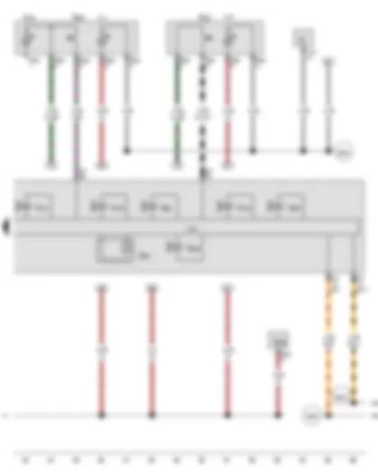 Wiring Diagram  VW GOLF VARIANT 2014 - Button for TCS and electronic stabilisation program - Tyre Pressure Loss Indicator button - ABS control unit