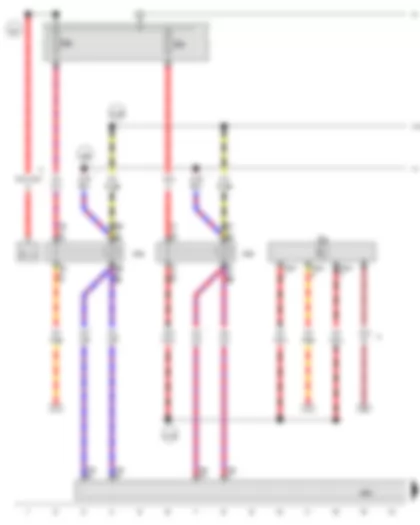 Wiring Diagram  VW GOLF VARIANT 2014 - Low heat output relay - High heat output relay - Auxiliary air heater element