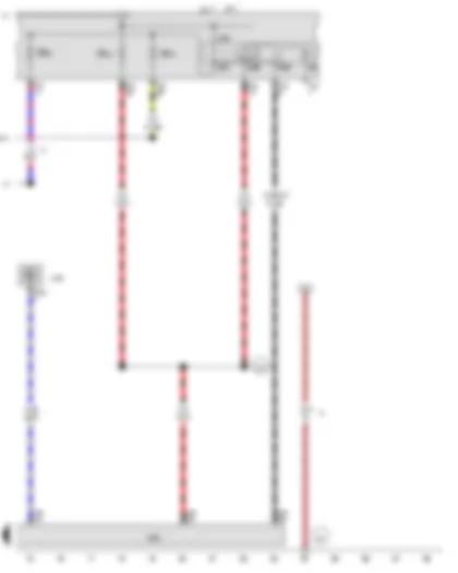 Wiring Diagram  VW GOLF VARIANT 2011 - Heater control unit - Terminal 30 voltage supply relay
