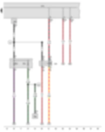 Wiring Diagram  VW GOLF VARIANT 2011 - Terminal 15 voltage supply relay - Onboard supply control unit