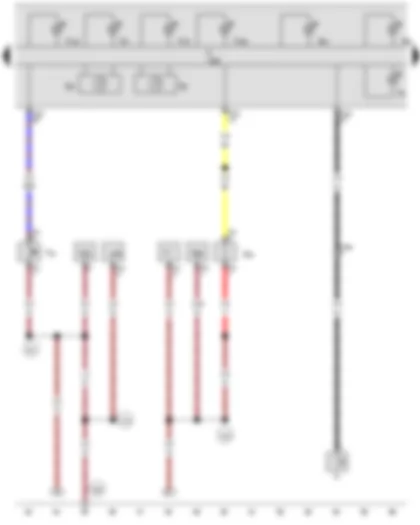 Wiring Diagram  VW GOLF VARIANT 2011 - Oil pressure switch - Brake fluid level warning contact - Rev. counter - Speedometer - Front left brake pad wear sender - Dash panel insert - Door open warning lamp