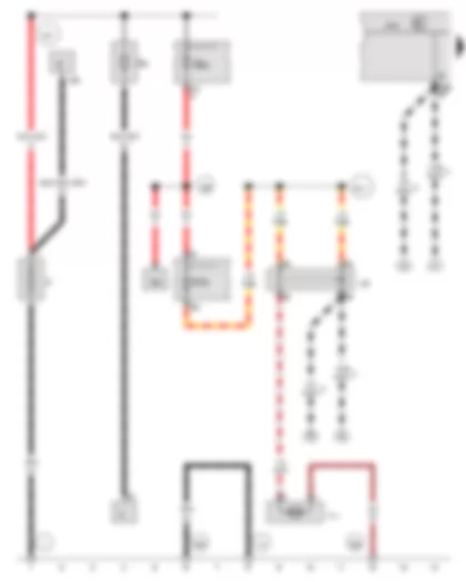 Wiring Diagram  VW GOLF VARIANT 2014 - Alternator - Headlight washer system relay - Onboard supply control unit - Headlight washer system pump