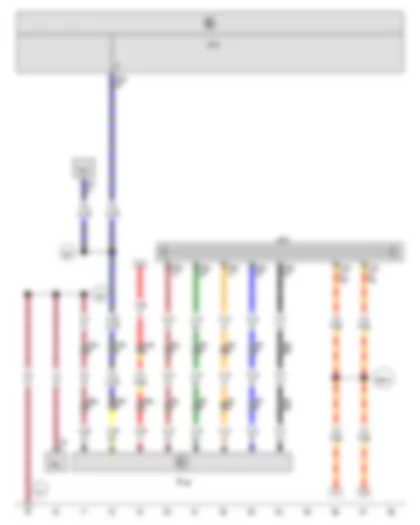 Wiring Diagram  VW GOLF VARIANT 2011 - Control unit with display for radio and navigation - Reversing camera