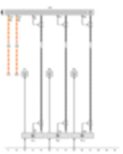 Wiring Diagram  VW GOLF VARIANT 2013 - Control unit with display for radio and navigation - Aerial - Aerial amplifier - GPS aerial - Radio aerial 2 - Aerial amplifier 2 - Aerial amplifier 3