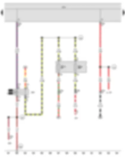 Wiring Diagram  VW GOLF VARIANT 2011 - Onboard supply control unit - Terminal 75 voltage supply relay 1