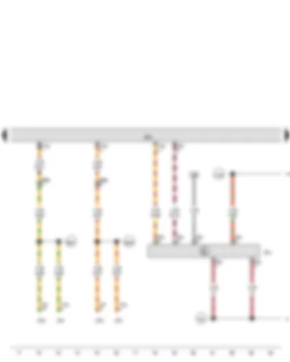 Wiring Diagram  VW GOLF VARIANT 2012 - 2-way radio switch - Special vehicle control unit