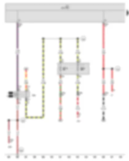 Wiring Diagram  VW GOLF VARIANT 2012 - Onboard supply control unit - Terminal 75 voltage supply relay 1