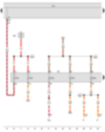 Wiring Diagram  VW GOLF VARIANT 2014 - Onboard supply control unit - Fuse 5 in fuse holder A - Fuse holder C