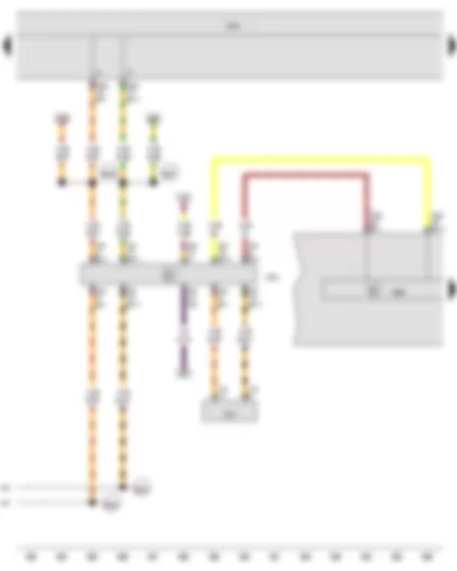 Wiring Diagram  VW GOLF VARIANT 2011 - Control unit in dash panel insert - Onboard supply control unit - Data bus diagnostic interface