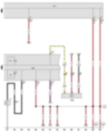 Wiring Diagram  VW GOLF VARIANT 2011 - Oil pressure switch - Oil level and oil temperature sender - Control unit in dash panel insert - Onboard supply control unit