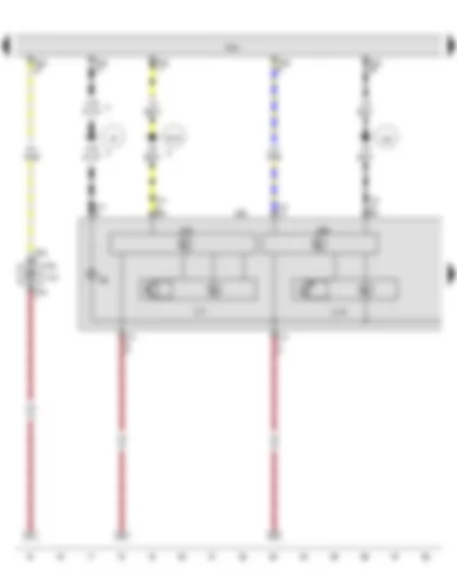 Wiring Diagram  VW GOLF VARIANT 2014 - Left gas discharge bulb control unit - Onboard supply control unit - Left gas discharge (xenon) bulb - Left fog light bulb - Left LED module for daytime running light and side light - Front left turn signal bulb - Left static cornering light