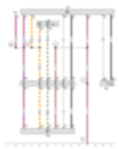 Wiring Diagram  VW GOLF VARIANT 2014 - Control unit 1 for information electronics - Two-way signal amplifier for mobile telephone/data services - Roof aerial - Storage compartment with interface for mobile telephone - Coupling point in interior