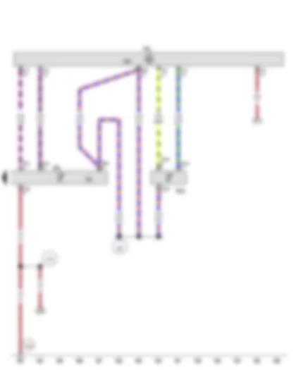 Wiring Diagram  VW GOLF VARIANT 2015 - Fuel delivery unit - Fuel gauge sender for auxiliary fuel tank - Control unit in dash panel insert - Dash panel insert