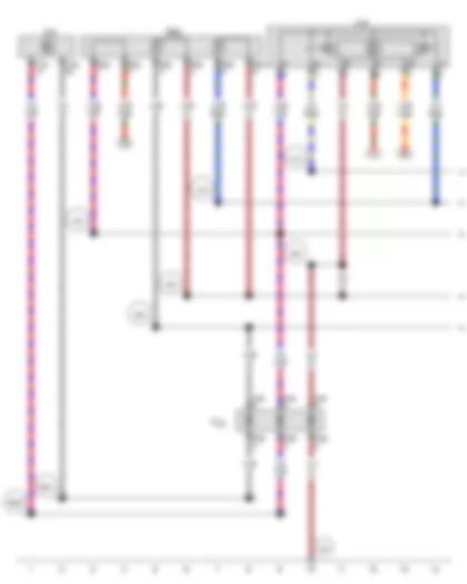 Wiring Diagram  VW GOLF VARIANT 2014 - Warning buzzer switch - Onboard supply control unit - Driving school mode relay