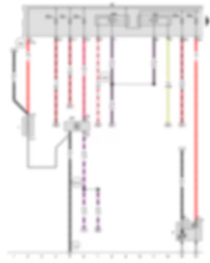 Wiring Diagram  VW GOLF VARIANT 2016 - Battery - Starter - Battery monitor control unit - Starter relay 1 - Starter relay 2 - Fuse holder B