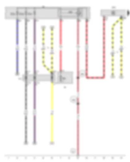 Wiring Diagram  VW GOLF VARIANT 2016 - Terminal 15 voltage supply relay - Onboard supply control unit - Fuse holder A - Fuse holder C