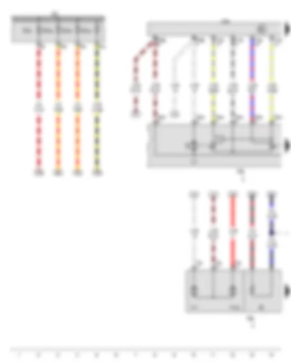 Wiring Diagram  VW GOLF VARIANT 2016 - Driver door control unit - Fuse holder C - Driver side exterior mirror