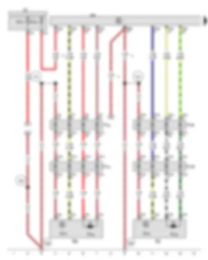 Wiring Diagram  VW GOLF VARIANT 2016 - Driver exterior door handle - Front passenger exterior door handle - Driver door exterior handle contact sensor - Front passenger door exterior handle contact sensor - Interface for entry and start system - Driver side aerial for entry and start system - Passenger side aerial for entry and start system - Fuse holder C