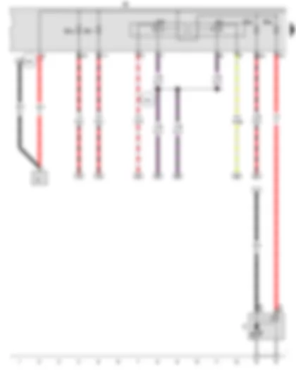 Wiring Diagram  VW GOLF VARIANT 2016 - Starter - Starter relay 1 - Starter relay 2 - Fuse holder B