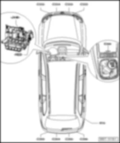 VW GOLF VARIANT 2012 Parking aid (PDC) without park assist steering (Park Assist)