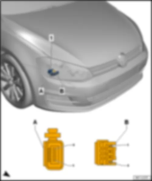 VW GOLF VARIANT 2017 Right gas discharge bulb control unit J344